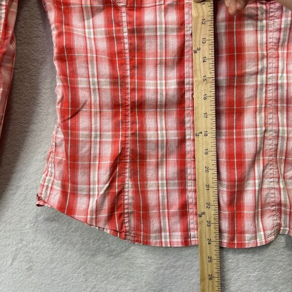 Arc'Teryx Shirt Womens Medium Melodie Plaid Red Long Sleeve Outdoor Trail - Picture 8 of 13
